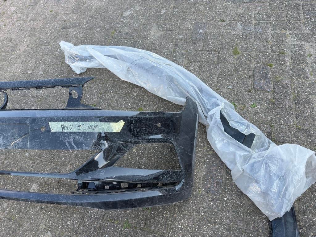Volkswagen polo 2g voorbumper 2018+ zwart, Auto-onderdelen, Ophalen of Verzenden, Volkswagen