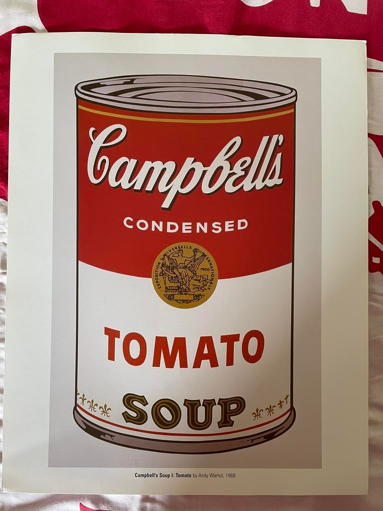 ~.~ poster Andy Warhol ~ Campbell’s Soup ~ El Mundo ~.~, Ophalen of Verzenden