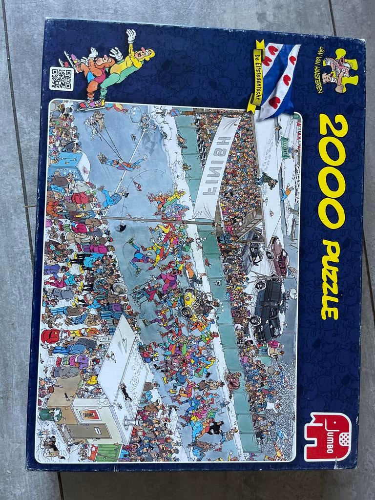 Jan van Haasteren puzzel Elfstedentocht 2000 stukjes, Ophalen of Verzenden, Meer dan 1500 stukjes, Zo goed als nieuw, Legpuzzel