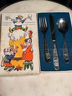 Vintage Amefa kinderbestek – beertje decor – Kees van Lent, Ophalen of Verzenden, Zo goed als nieuw, Rvs of Chroom, Bestekset