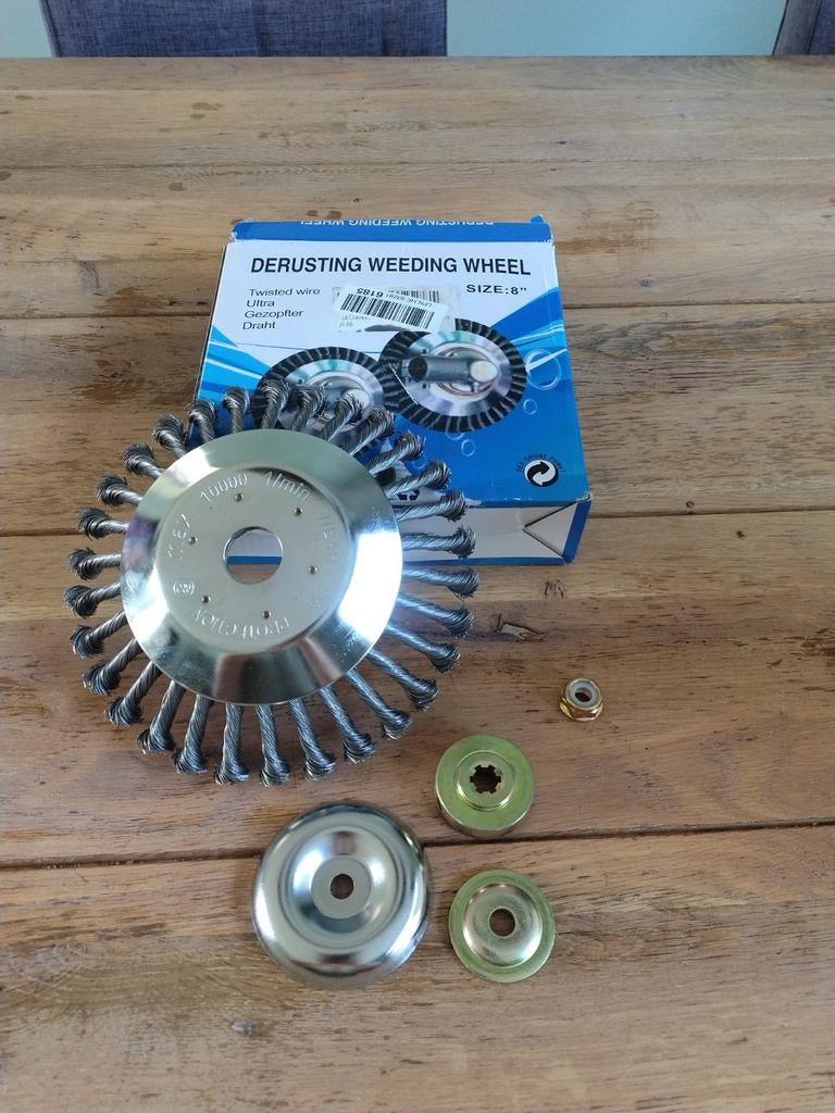 Onkruidborstel voor bosmaaier of staalborstel op slijptol, Ophalen of Verzenden, Nieuw, Benzine