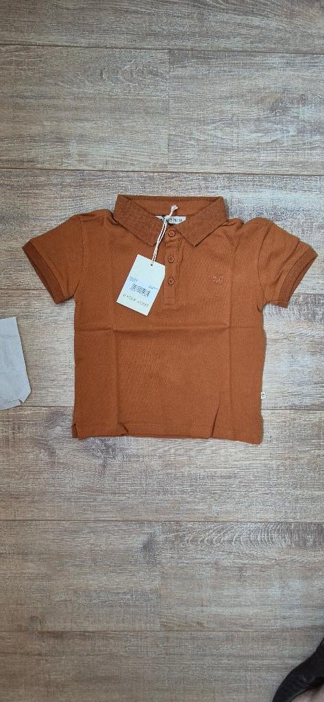 Your Wishes Jongens polo | solid djamie bruin 98/104, Kinderen en Baby's, Kinderkleding | Maat 98, Your wishes, Nieuw, Ophalen of Verzenden