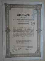 Obligatie 500 gulden Gemeente Tietjerksteradeel. Bergum 1926, Ophalen of Verzenden, Voor 1920, Obligatie of Lening