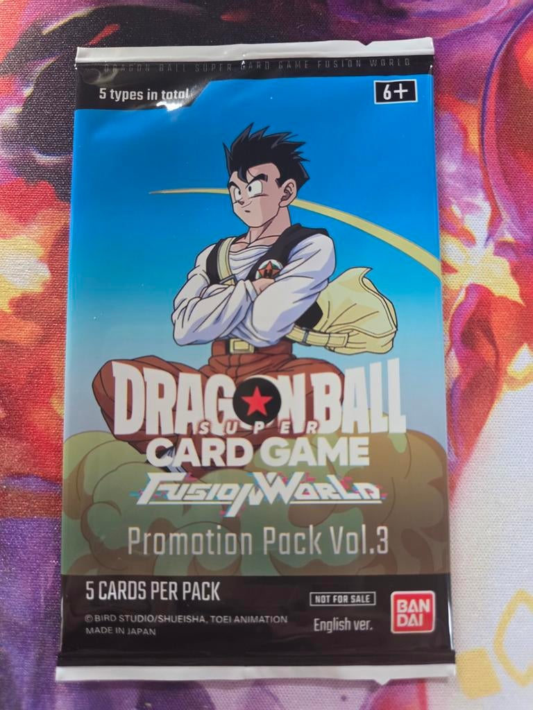 Dragon ball fusion world promotion pack vol.3, Ophalen of Verzenden, Nieuw, Booster, Foil
