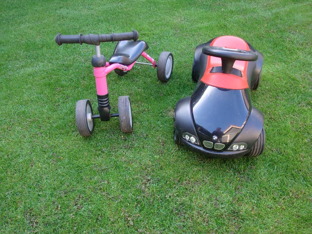 Stoere stevige BMW loop auto Baby racer en Puky loopfietsje, Ophalen, Gebruikt, Loopfiets