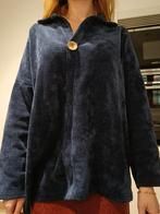 Donkerblauwe velvet velours trui s/m/l, Ophalen of Verzenden, Zo goed als nieuw, Blauw