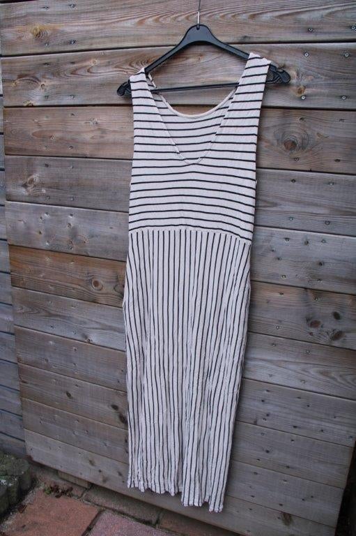 Jurk beige/ zwart Elvine mt M Vaste prijs, Maat 38/40 (M), Verzenden, Beige, Elvine