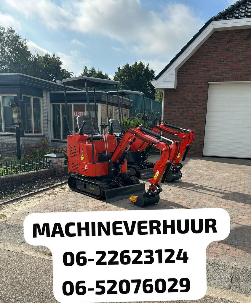 Graafmachines te huur, Ophalen, Nieuw