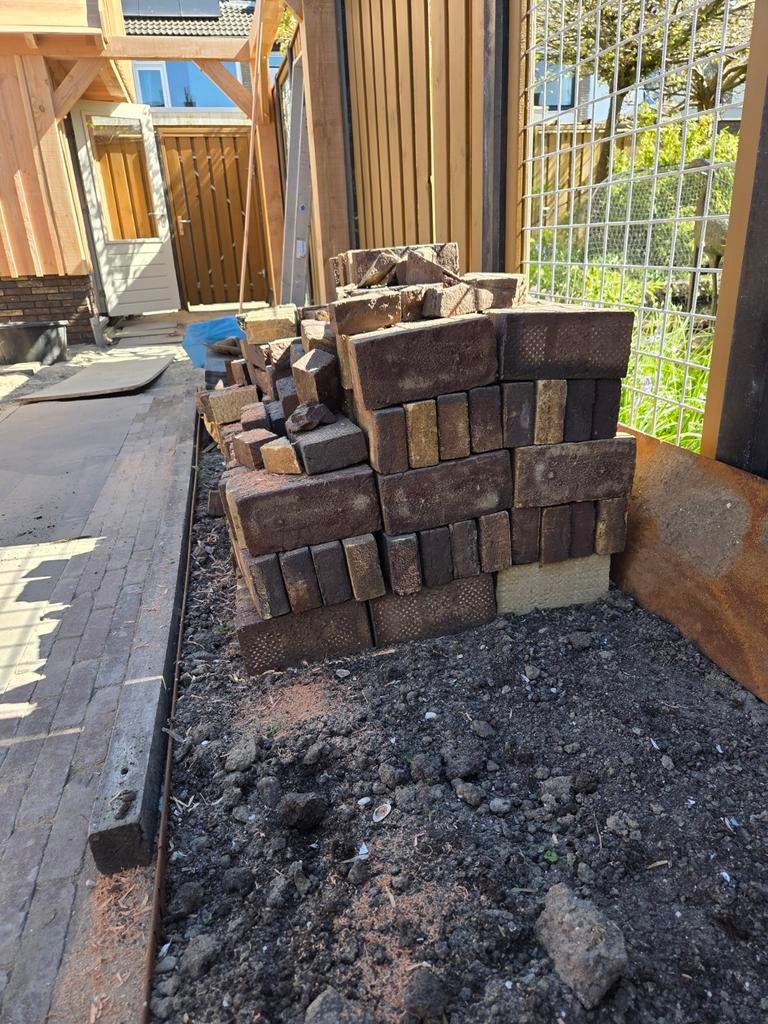 Waalformaat metselstenen - Bruin/Geel genuanceerd, Ophalen, Gebruikt, Bakstenen