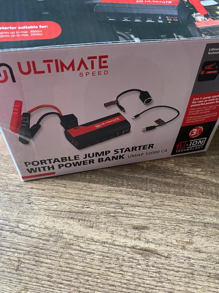 Draagbare Jumpstarter met Power Bank - Ultimate Speed, Auto diversen, Ophalen, Nieuw