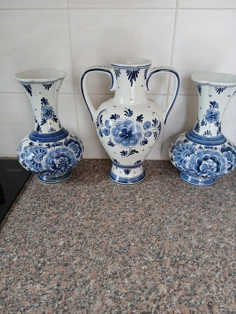 Prachtig Delfts Blauw Kaststel - Handgeschilderd, Ophalen of Verzenden
