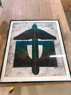 Schilderij Jan Hofman ets eigen druk, Ophalen of Verzenden