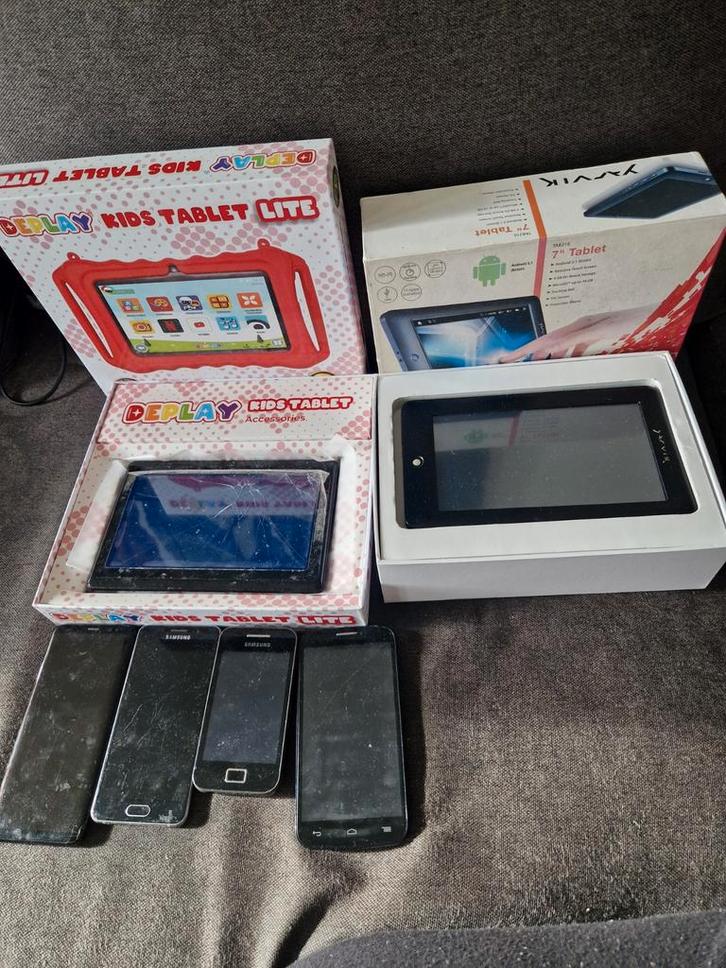 Oude telefoons tablets kapot, Telecommunicatie, Mobiele telefoons | Samsung, Overige modellen, 64 GB, Overige systemen, Zwart