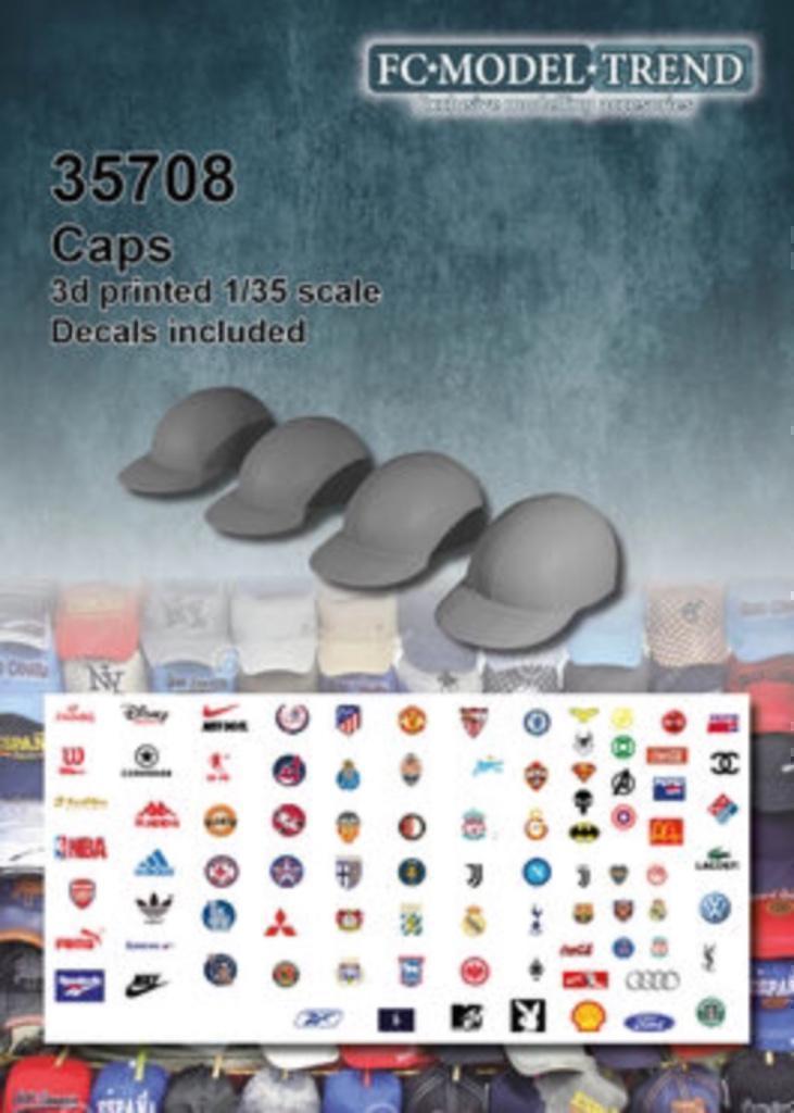 FCM	35708	Caps, decals included,	1/35, Hobby en Vrije tijd, Modelbouw | Figuren en Diorama's, Verzenden, Nieuw, 1:35 tot 1:50