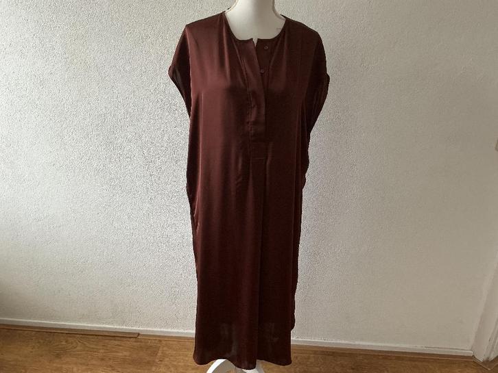 H&M Jurk L-xl bruin, Kleding | Dames, Grote Maten, Zo goed als nieuw, Jurk, Bruin, Ophalen of Verzenden