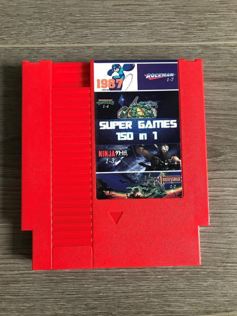150 in 1 cartridge Little Samson, Contra, Double Dragon etc., Vechten, Verzenden, 1 speler, Zo goed als nieuw
