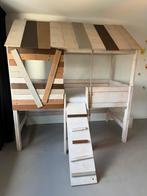 Boomhutbed / Huisbed kind met glijplank + matras, Ophalen of Verzenden, Zo goed als nieuw, Hoogslaper
