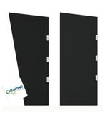 NIEUW Deurluifel zijpaneel (2 stuks) gehard glas zwart met 1, Venlo, Minder dan 80 cm, Overige typen, Minder dan 200 cm