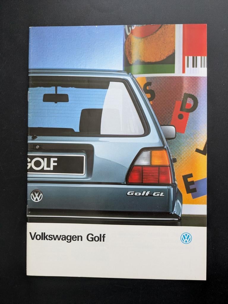 Brochure VOLKSWAGEN Golf  1/1989 + technische gegevens, Ophalen of Verzenden, Zo goed als nieuw, Volkswagen