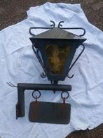 Vintage buitenlamp met uithangbord - Rustieke charme, Ophalen of Verzenden