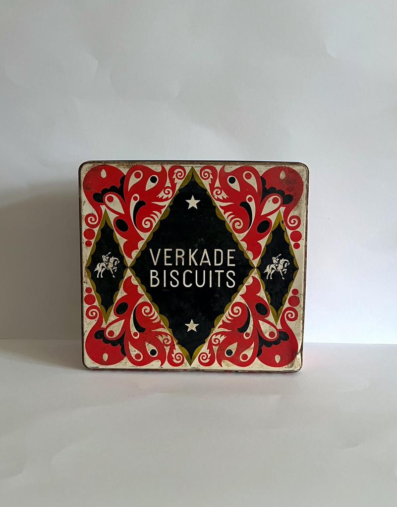 Vintage Verkade koekblik blikken oud blik blikjes curiosa, Verzamelen, Blikken, Gebruikt, Verkade, Ophalen of Verzenden