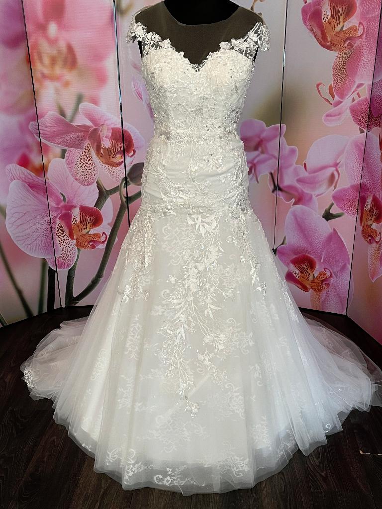 Nieuw maat 36 MEREL met glitter tule, Trouwjurk, Overige kleuren, Nieuw, Ophalen of Verzenden