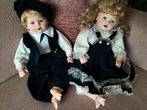 Set Jongen en Meisje poppen gedeelte Porselein 55 cm, Ophalen of Verzenden, Gebruikt, Pop