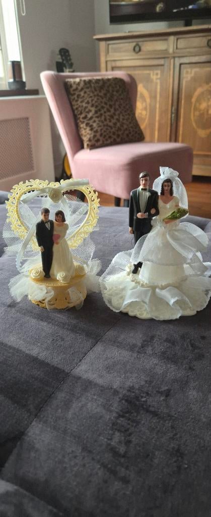 Taarttopper bruidspaar vintage, Ophalen of Verzenden