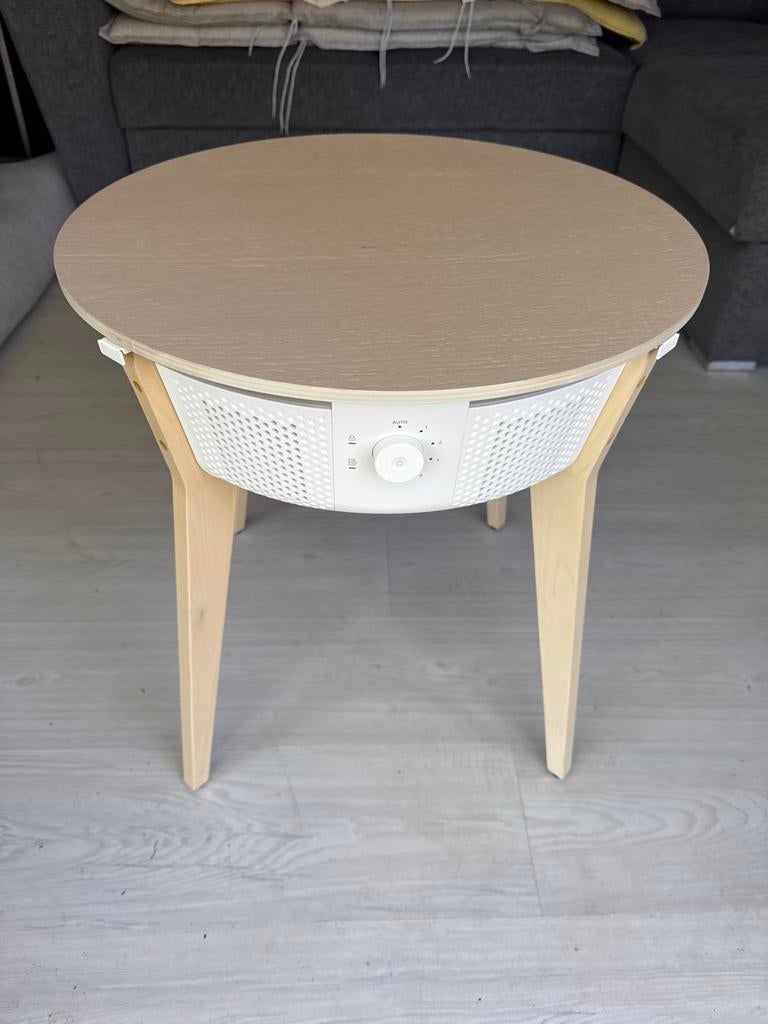 IKEA STARKVIND bijzettafel met luchtreiniger, Minder dan 55 cm, Rond, Nieuw, Hout