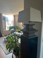 Aura Peeperkorn balusterlamp met houten voet en linnen kap, Ophalen, Gebruikt, Landelijk, Minder dan 50 cm