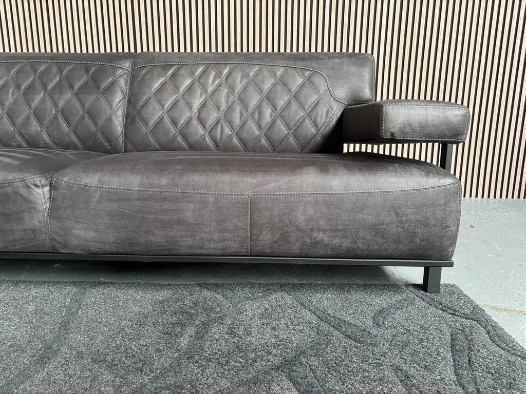 GRATIS LEVERING Hoebank Antraciet 300x270 GEREINIGD, Huis en Inrichting, Banken | Bankstellen, Hoekbank, 300 cm of meer, Ophalen of Verzenden