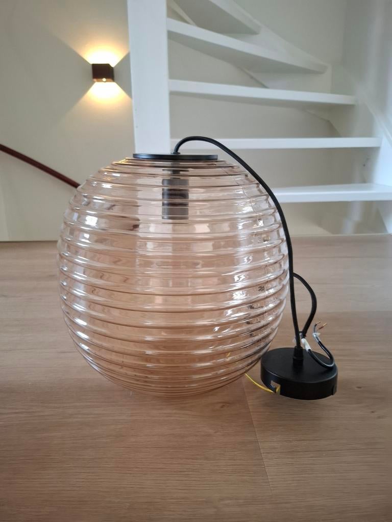 Zo goed als nieuwe glazen hanglamp - 2 weken oud, Ophalen, 50 tot 75 cm, Zo goed als nieuw, Glas