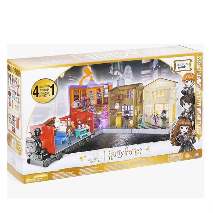 Harry Potter: Magical Minis: Deluxe Diagon Alley & Hogwarts, Kinderen en Baby's, Speelgoed | Overig, Nieuw, Jongen, Ophalen of Verzenden