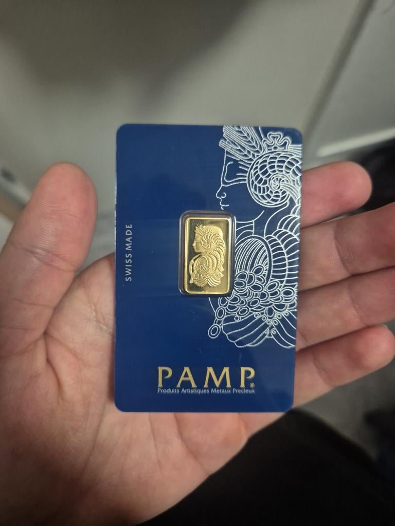 Pamp Suisse 2.5 gram goudbaar, Ophalen of Verzenden, Goud