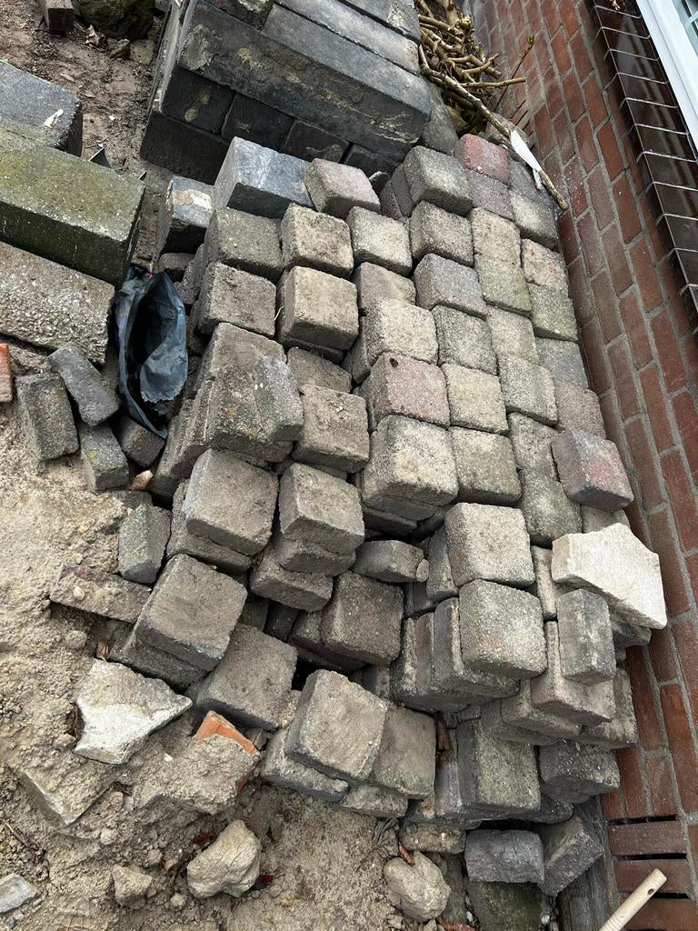 Klinkers 14x14 cm, ongeveer 15 m2, Ophalen, Gebruikt, Klinkers, 10 m² of meer