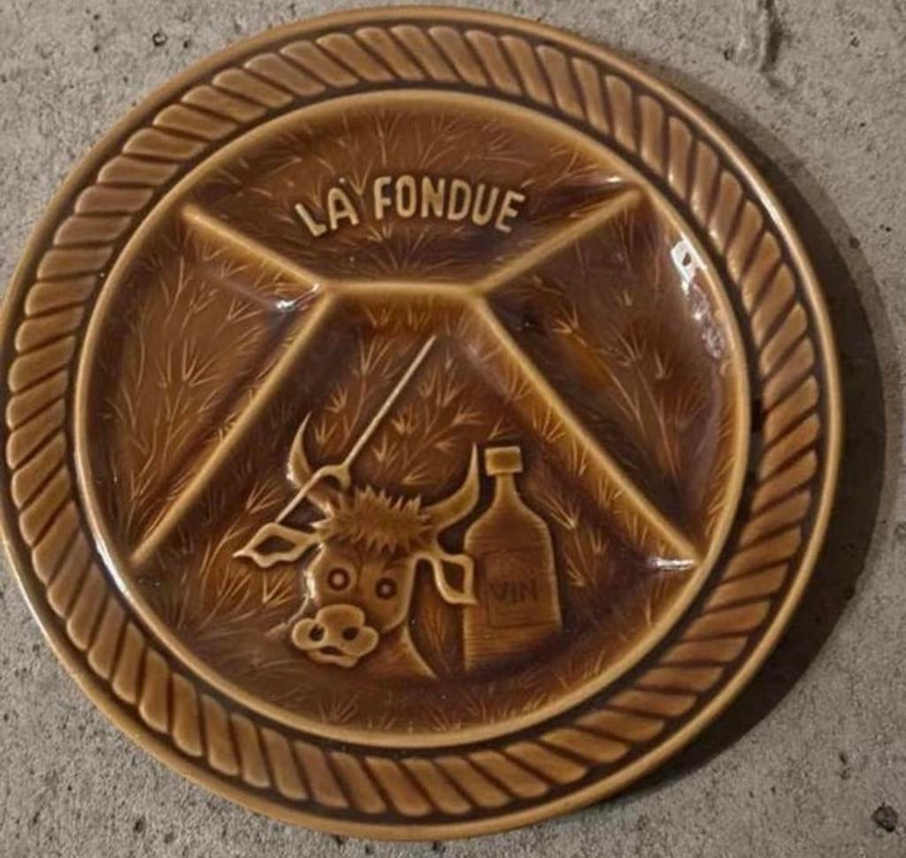 Fondue borden, Witgoed en Apparatuur, Fonduesets, Ophalen, Zo goed als nieuw, Fondueset