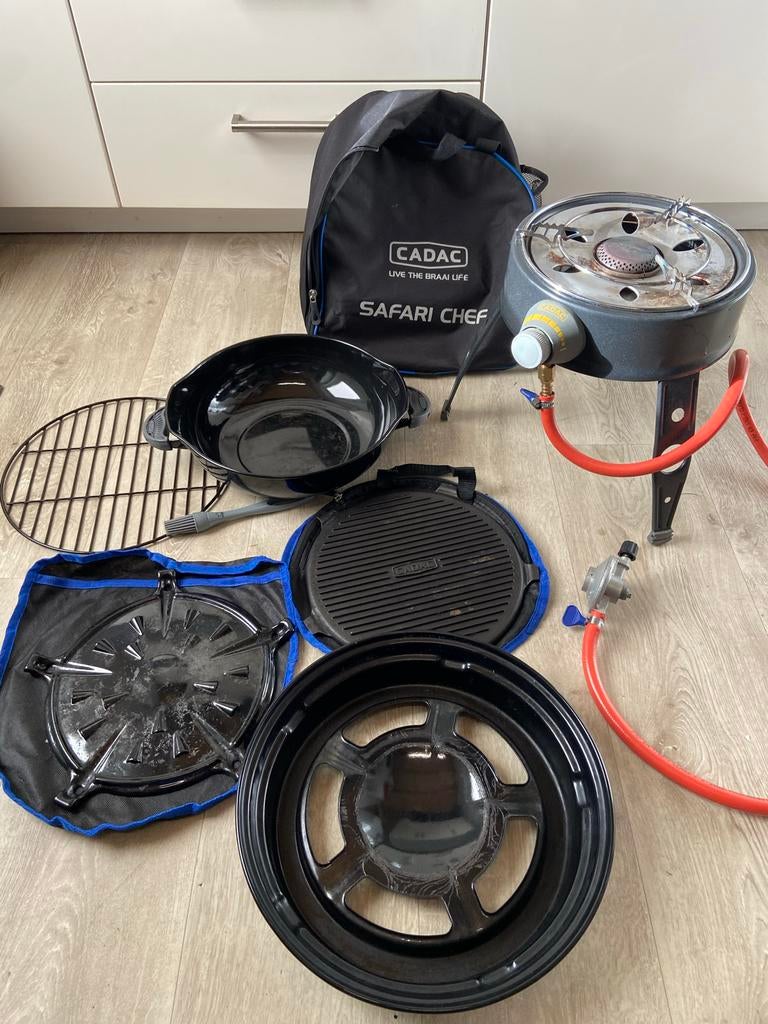 Cadac Safari Chef met accessoires, Ophalen of Verzenden, Gebruikt