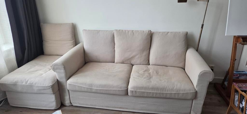 Bank / Slaapbank (IKEA), Ophalen, Gebruikt, Beige, Tweepersoons