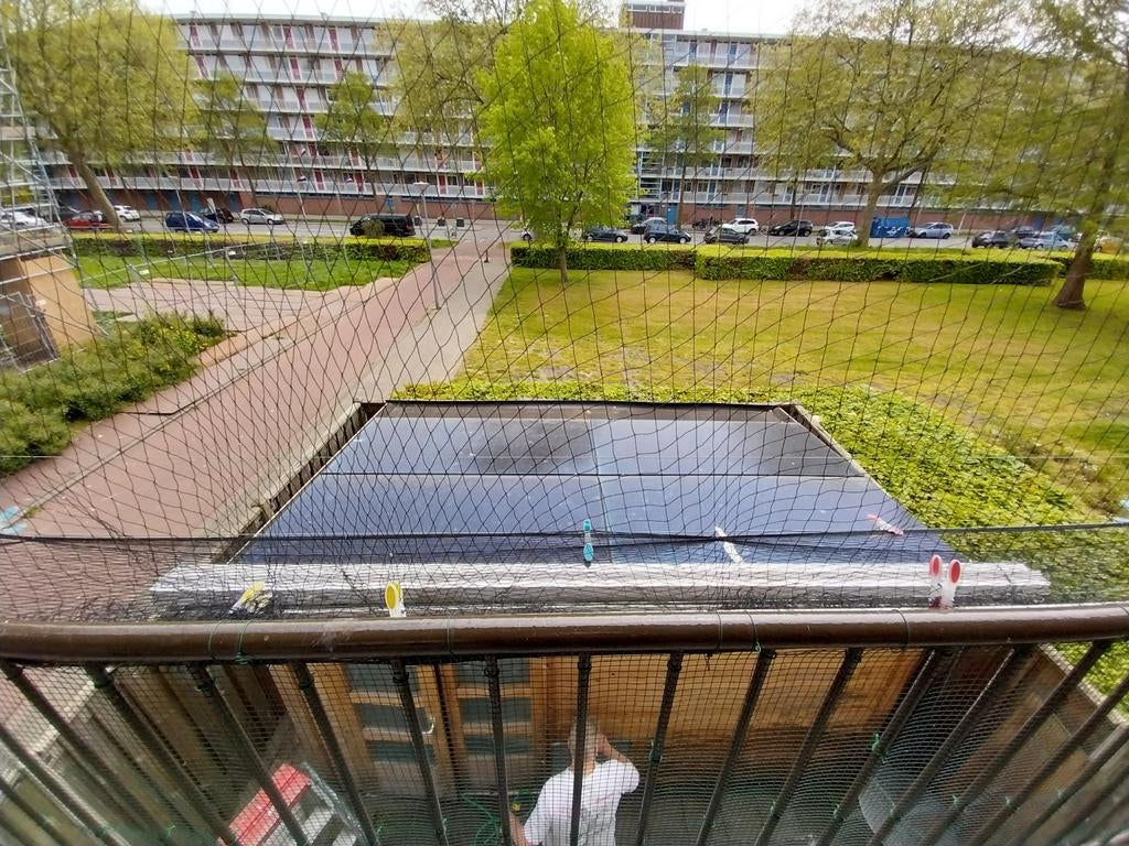 Zonnescherm doek voor balkon of terras, Gebruikt, 450 cm of meer, Elektrisch, Ophalen of Verzenden