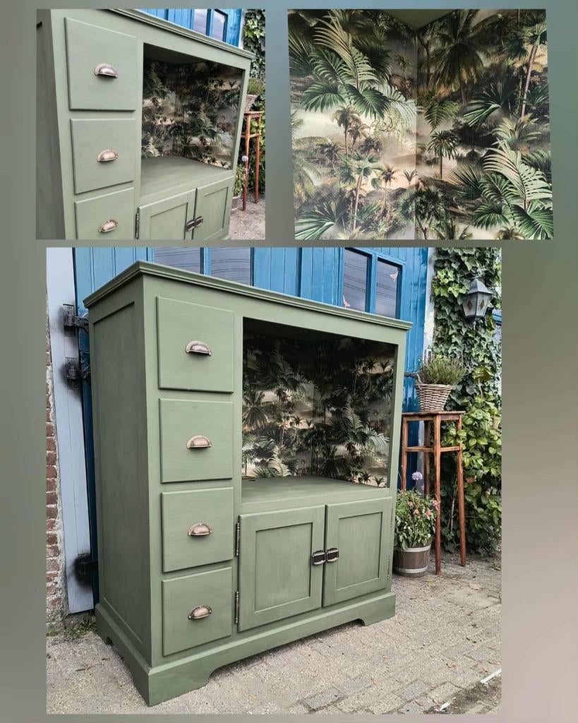 Ladekast groen "jungle", 100 tot 150 cm, Muppetsmeubels@gmail.com, 100 tot 150 cm, Middenhof 41 Rilland