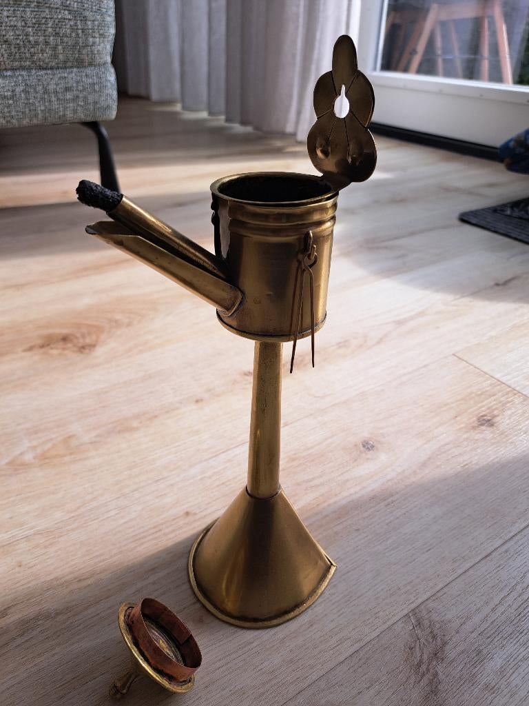 Snotneus, Holland 1850-1870, messing, hoogte: 32 cm, Ophalen