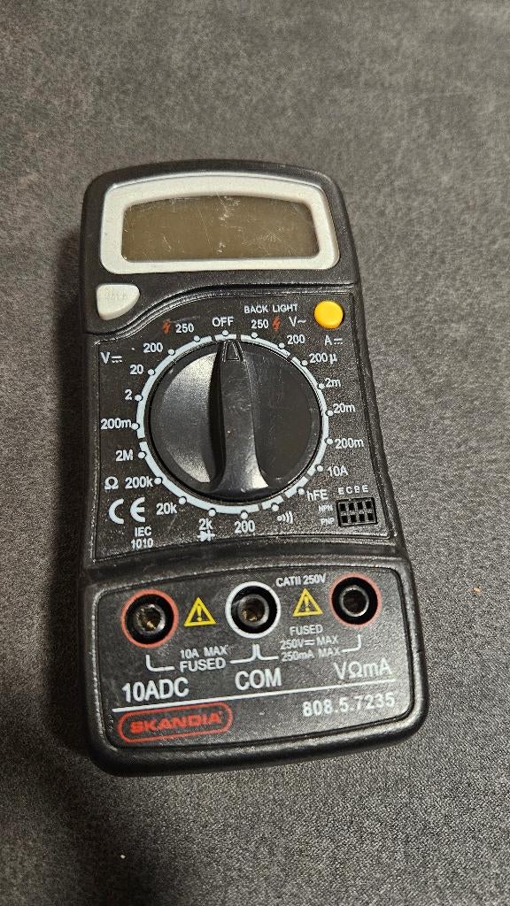 Multimeter - Meetinstrument, Doe-het-zelf en Verbouw, Meetapparatuur, Ophalen, Gebruikt, Multimeter