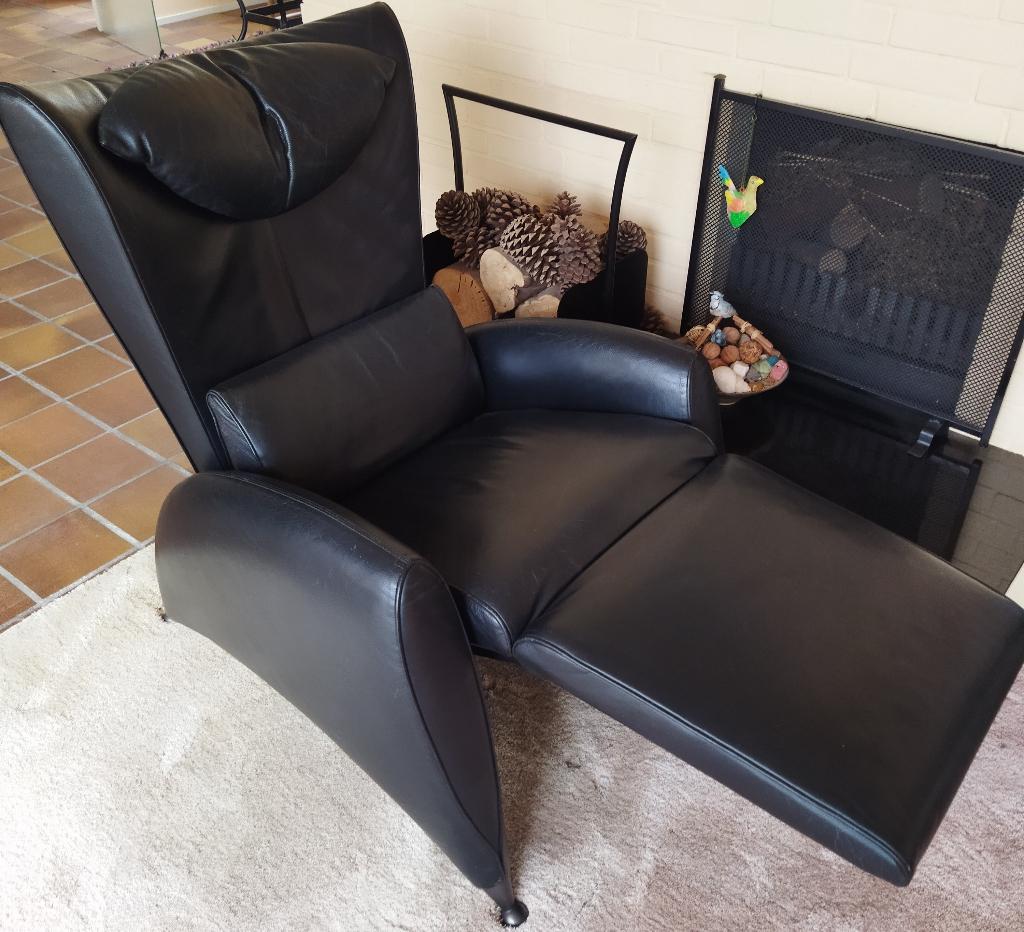 Relax fauteuil Jori FSM, Huis en Inrichting, Fauteuils, Ophalen, Gebruikt, Design, Leer