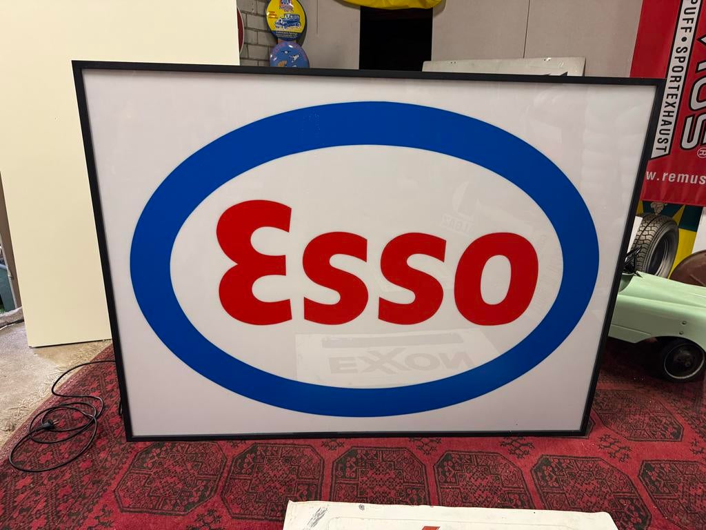 Vintage Esso Lichtbak - Perfect voor verzamelaars, Ophalen, Gebruikt, ., Lichtbak of (neon) lamp