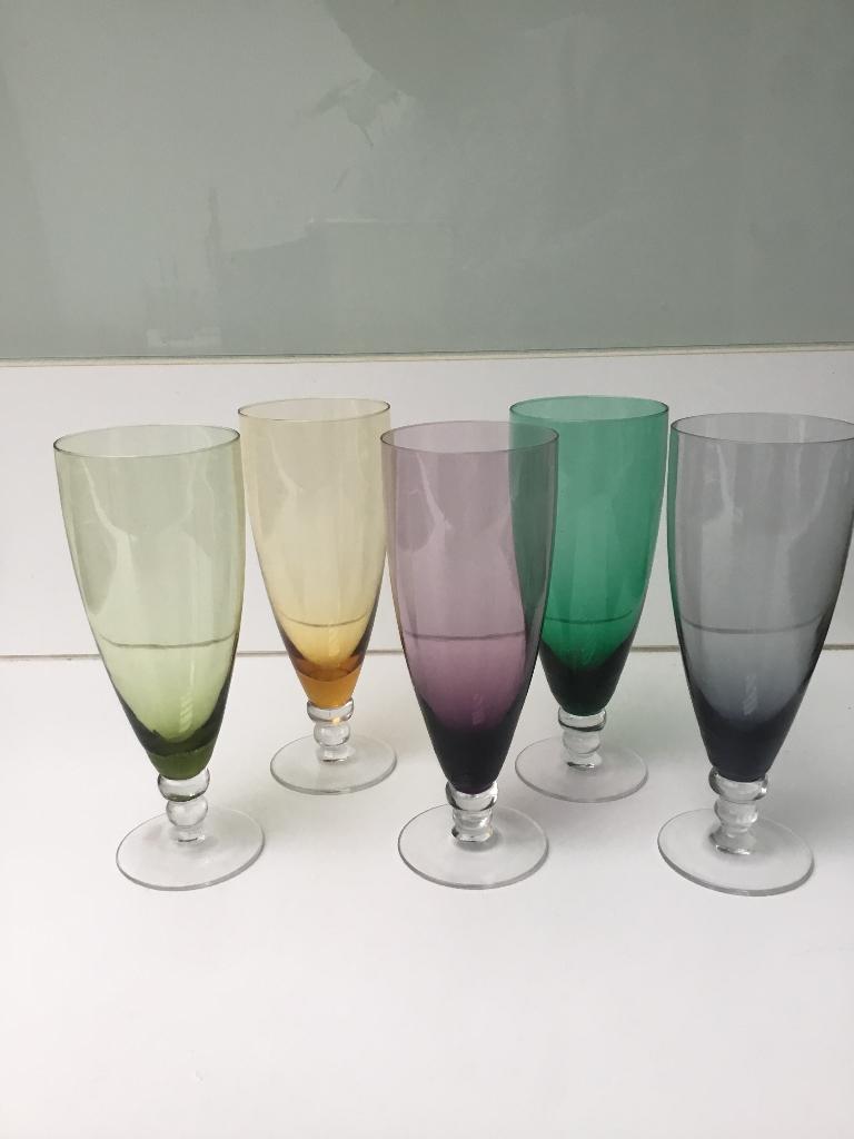 Tulp glazen Max Verboeket 5 stuks, Verzamelen, Glas en Borrelglaasjes, Ophalen of Verzenden, Zo goed als nieuw, Frisdrankglas