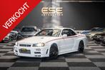 Nissan Skyline R34 GTR V-spec II QM1 White, Auto's, Stof, Gebruikt, Handgeschakeld, Vierwielaandrijving