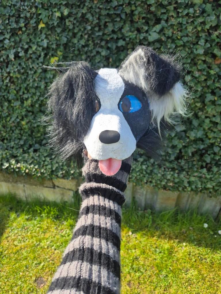 Bordercollie ( therian ) mask, Hobby en Vrije tijd, Kostuums, Theaterbenodigdheden en LARP, Ophalen of Verzenden, Nieuw, Accessoires