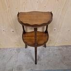 Antieke Mahony houten halve maan bijzettafel etagére, Antiek en Kunst, Ophalen of Verzenden
