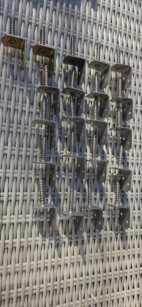 21 vlechtscherm of schutting haken RVS, Tuin en Terras, Gaas en Draad, Ophalen of Verzenden, Nieuw, Minder dan 10 meter, Overige typen