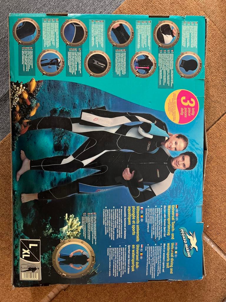 Pegaso Marine Duikpak 3-delig L/XL - Nieuw, Watersport en Boten, Duiken, Ophalen of Verzenden, Nieuw, Duikpak